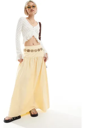 ASOS Drop waist maxi skirt in