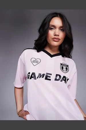Hugo Blue Football shirt in pink