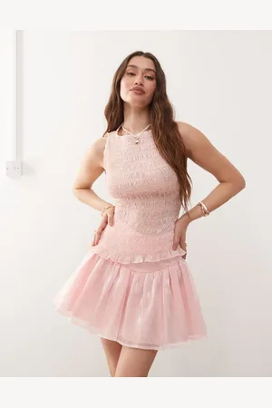 Amy Lynn Sonya shirred top in metallic mesh (part of a set)