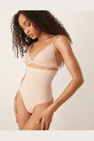 Spanx Seamless Power high-waisted lingerie thong in soft - -Neutral