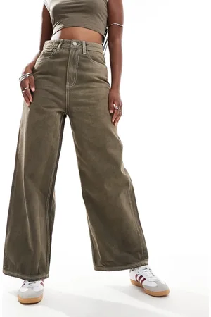 Native Youth Barrel leg washed jeans in -Brown
