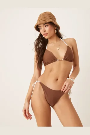 Abercrombie & Fitch Swimwear tie side cheeky bikini bottoms in (part of a set)