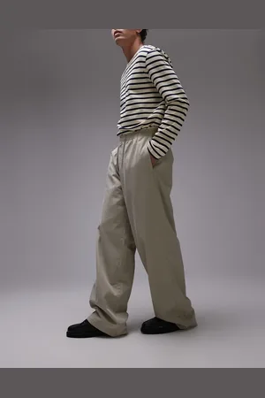 Topman Baggy fit chino twill pants in -Neutral