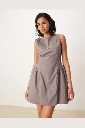 Glamorous Shift mini dress with hip detail in -Grey
