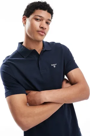 Barbour Lightweight sports polo shirt in navy