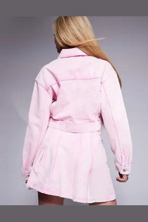 Hugo Blue Denim jacket in washed pink (part of a set)