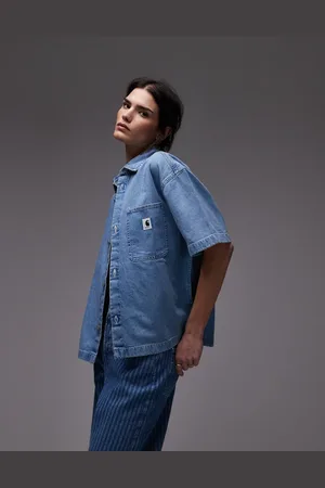 Carhartt Lovilia denim shirt in light wash-Blue