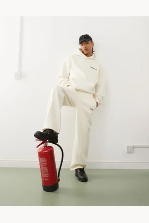 Prohibited Script logo straight leg trackies in -White