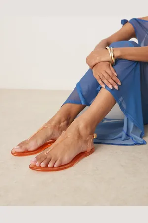 ASOS Float jelly toe post sandals in