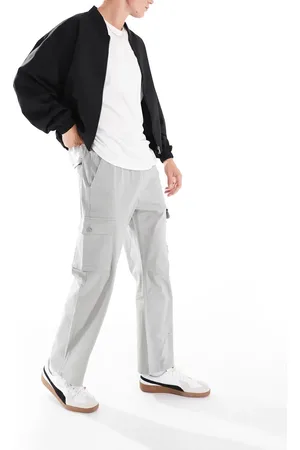 Bershka Ripstop wide leg cargos in