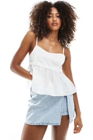 Pimkie Denim side split skort in light blue wash