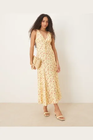 ASOS Button front sleeveless maxi dress in -Multi