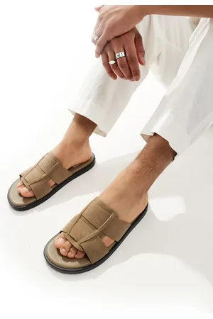 ASOS Slider sandals in -Neutral