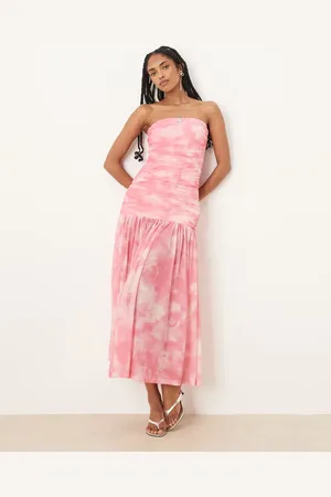 Bardot Solana printed mesh maxi dress in