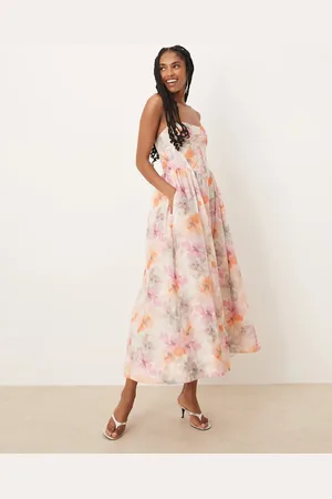 Bardot Lola corset midi dress in -White