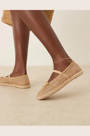 ASOS Jennie espadrille ballet flats in -Neutral