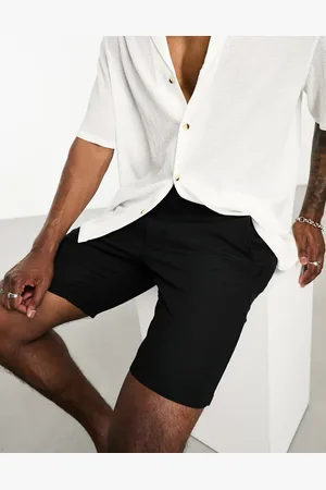 JACK & JONES Intelligence linen mix shorts in
