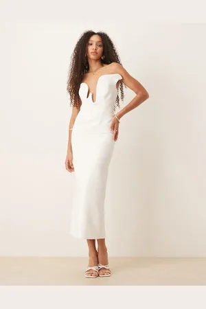 Bardot Rosalyn midi dress in orchid white