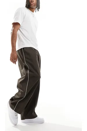 ASOS Oversized baggy pants with side piping in