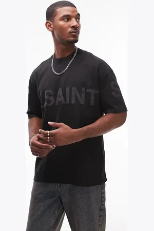AllSaints Biggy tonal logo t-shirt in black