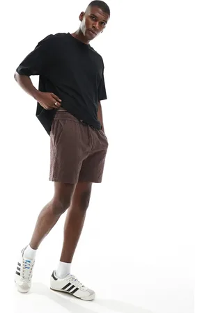 Cotton On Cotton On zig zag knit shorts in chocolate-Brown
