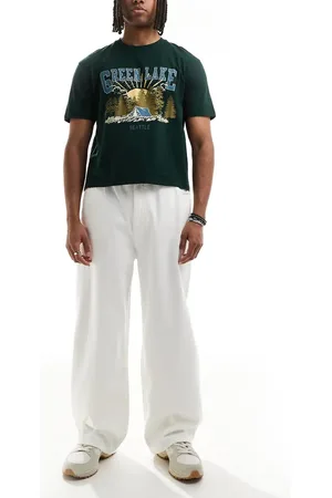 Pull&Bear Pull on baggy jeans in ecru