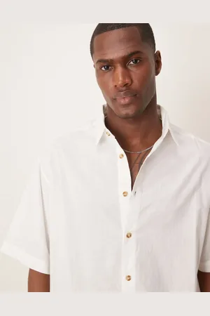 ASOS Oversized boxy linen look shirt in
