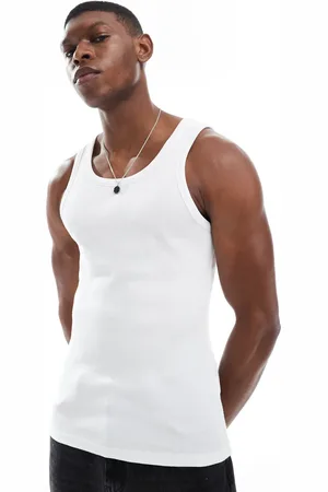 Bershka Ribbed singlet in