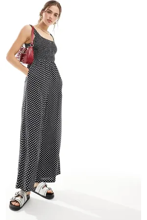 ASOS Scoop neck wide leg jumpsuit in -Multi