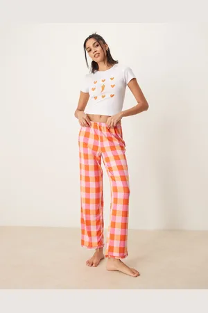 Urban Threads Pants in red gingham print (part of a set)
