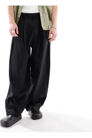 Bershka 100% linen tailored pants in