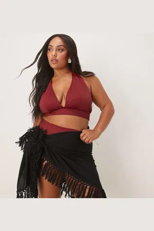 ASOS ASOS DESIGN Curve beach sarong with fringing in