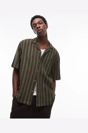 Topman Short sleeve knitted crochet shirt in