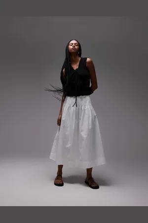 ARKET Maxi skirt with pintuck detail in -Black