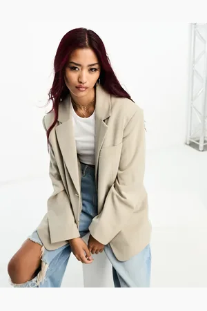 Pull&Bear Oversized blazer in -Neutral