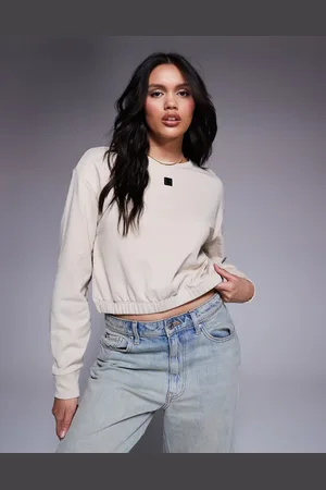 Armani Exchange Logo sweatshirt in cream-White