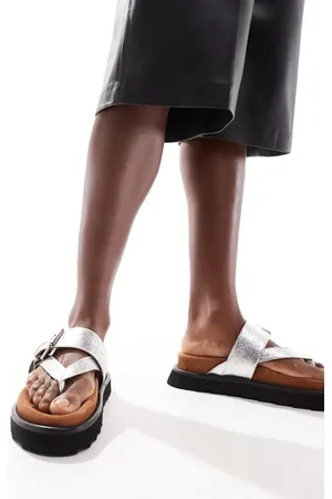 Whistles Sutton buckle detail flatform sandals in
