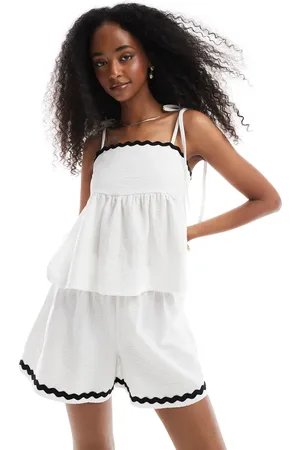 Miss Selfridge Ric rac cami top (part of a set)