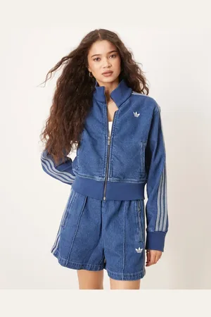 adidas Adicolor 90s denim track top in blue