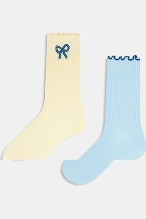Cotton On Cotton On 2 pack The Perfect Pair frill rib crew socks
