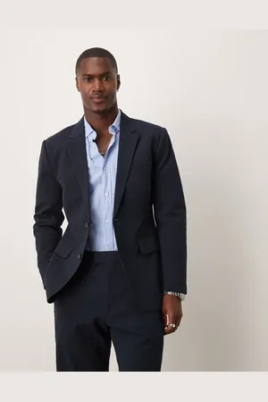 Abercrombie & Fitch Abercombie & Fitch slim single breasted seersucker suit blazer in (Part of a set)