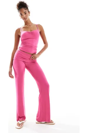 Cotton On Cotton On Sleep Recovery roll-waist lounge pants in (part of a set)-Pink