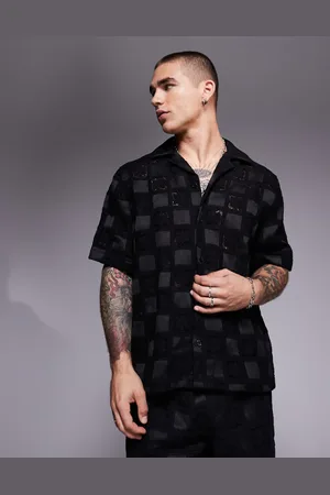 ASOS Premium revere crochet shirt in (part of a set)