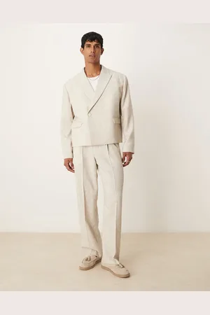 ASOS Wide leg suit pants in -Neutral