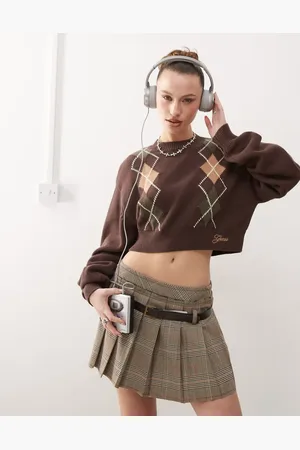 Guess Argyle knitted jumper in