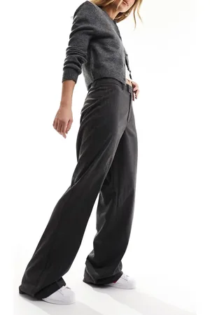 Stradivarius Tailored straight pants in pinstripe