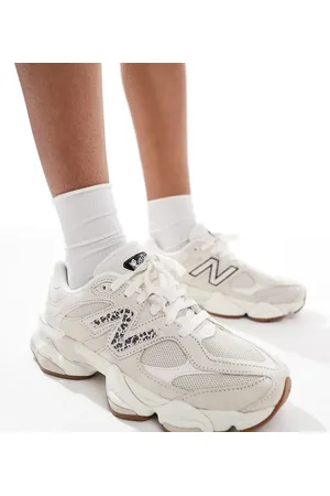New Balance 9060 sneakers in with leopard print detail - exclusive to ASOS-Neutral