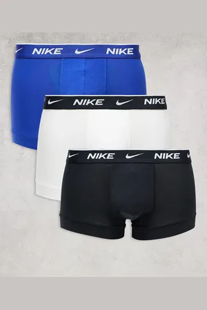 Nike Everyday Cotton Stretch 3 pack trunks in purple/white/black-Multi