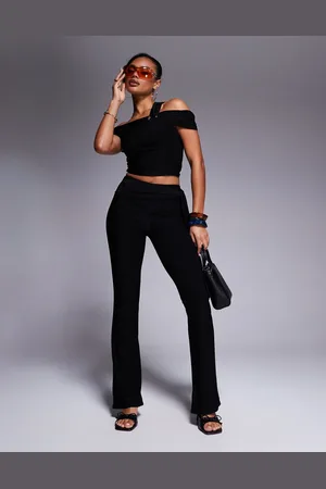Kaiia Exclusive slinky tie side waist pants in (part of a set)