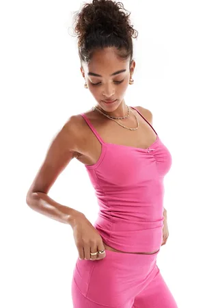 Cotton On Cotton On rosette detail cami sleep top in (part of a set)-Pink